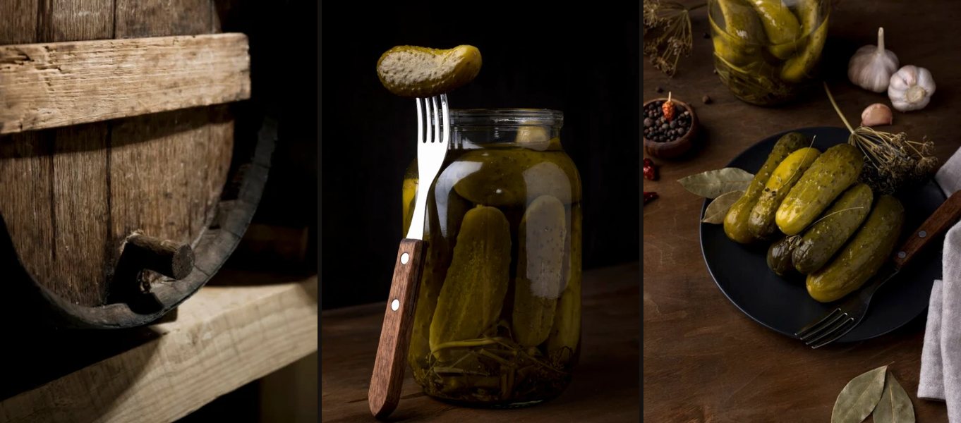Fût de saumure et cornichons, nouvelle marque Couronne de Dijon